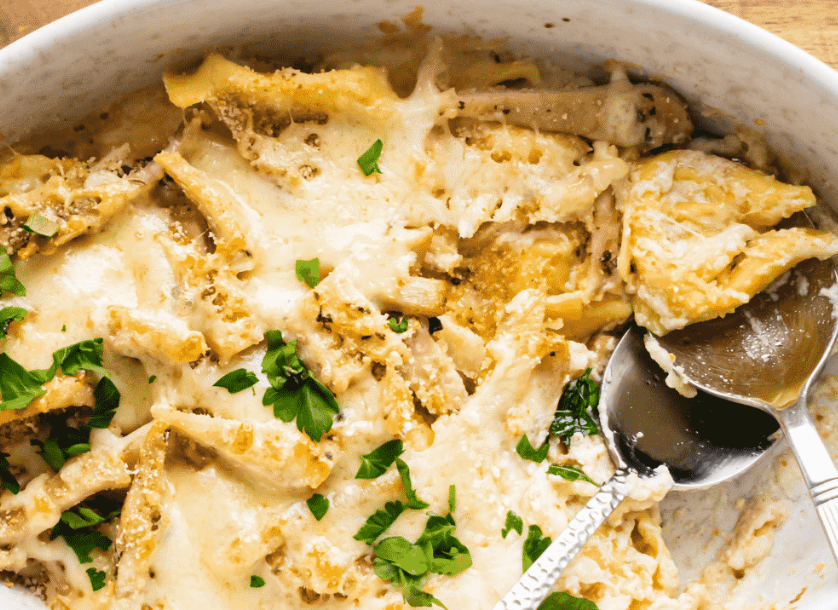 Asiago Tortelloni Alfredo with Grilled Chicken